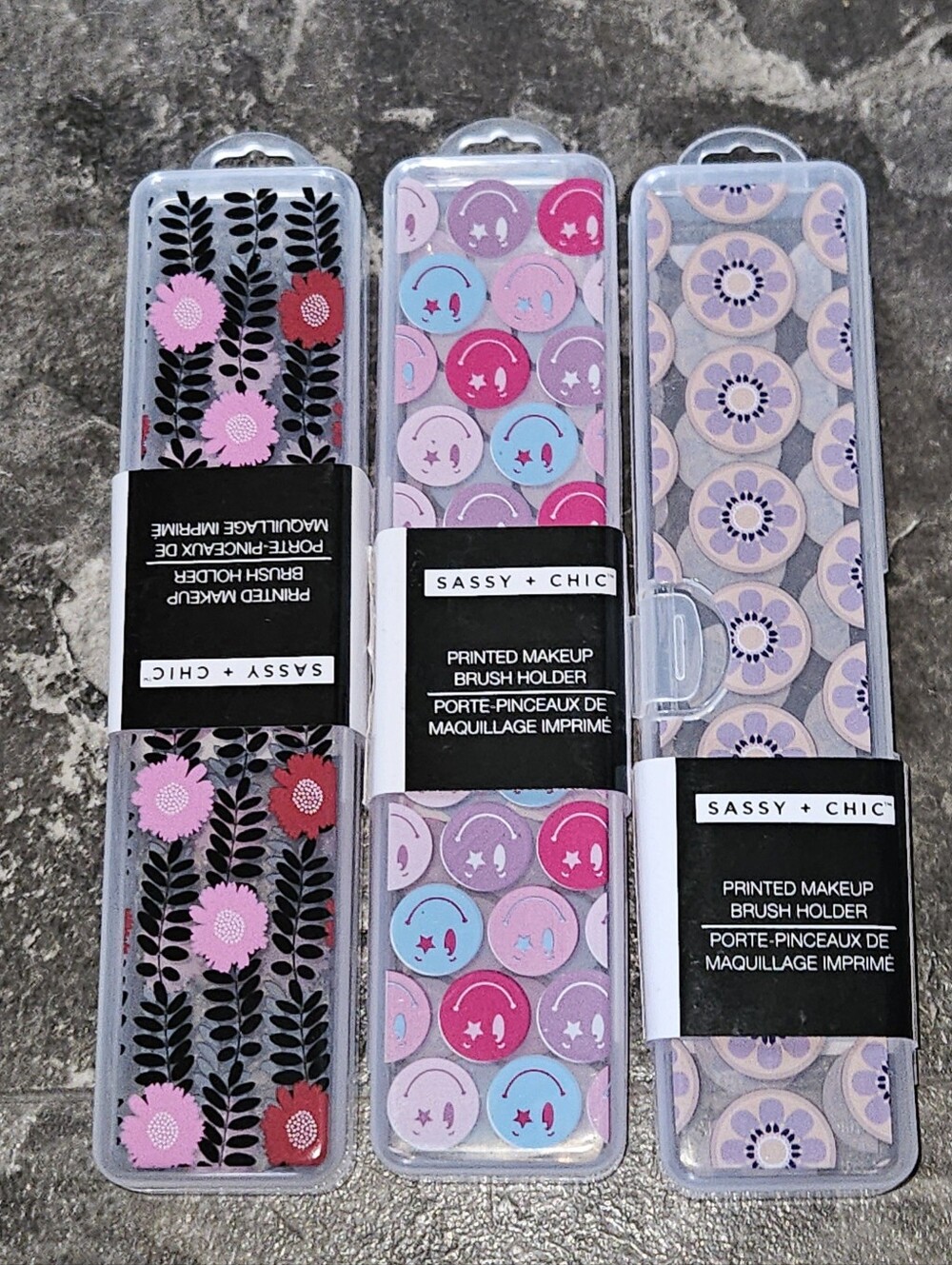 3 x Sassy + Chic Makeup Brush Holders In Assorted Cute Designs BNIB